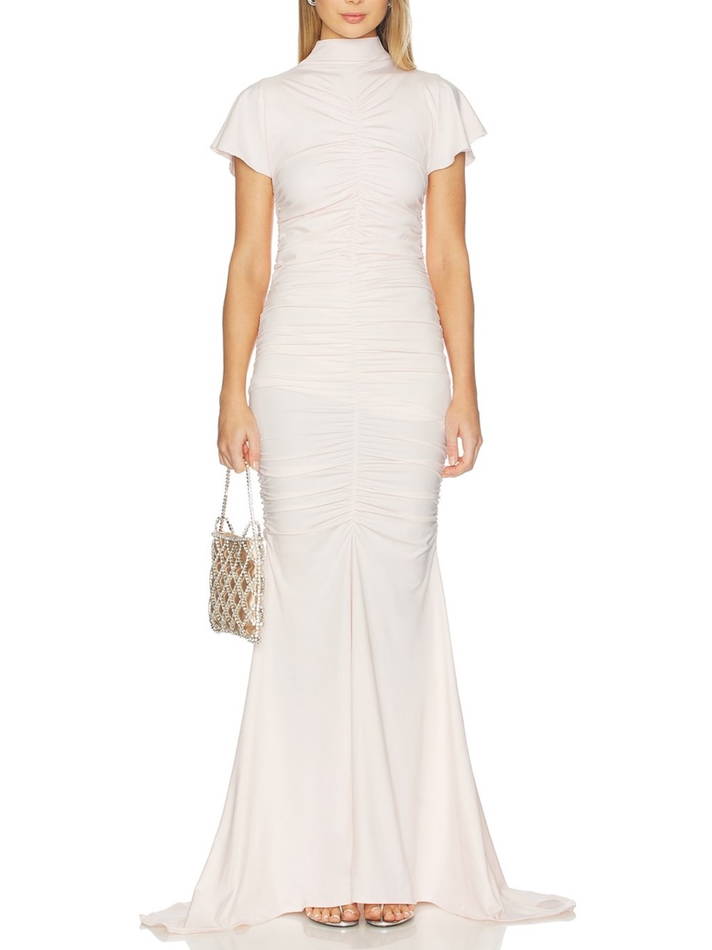 OW Collection Marla Maxi Dress Petal Pink NEW